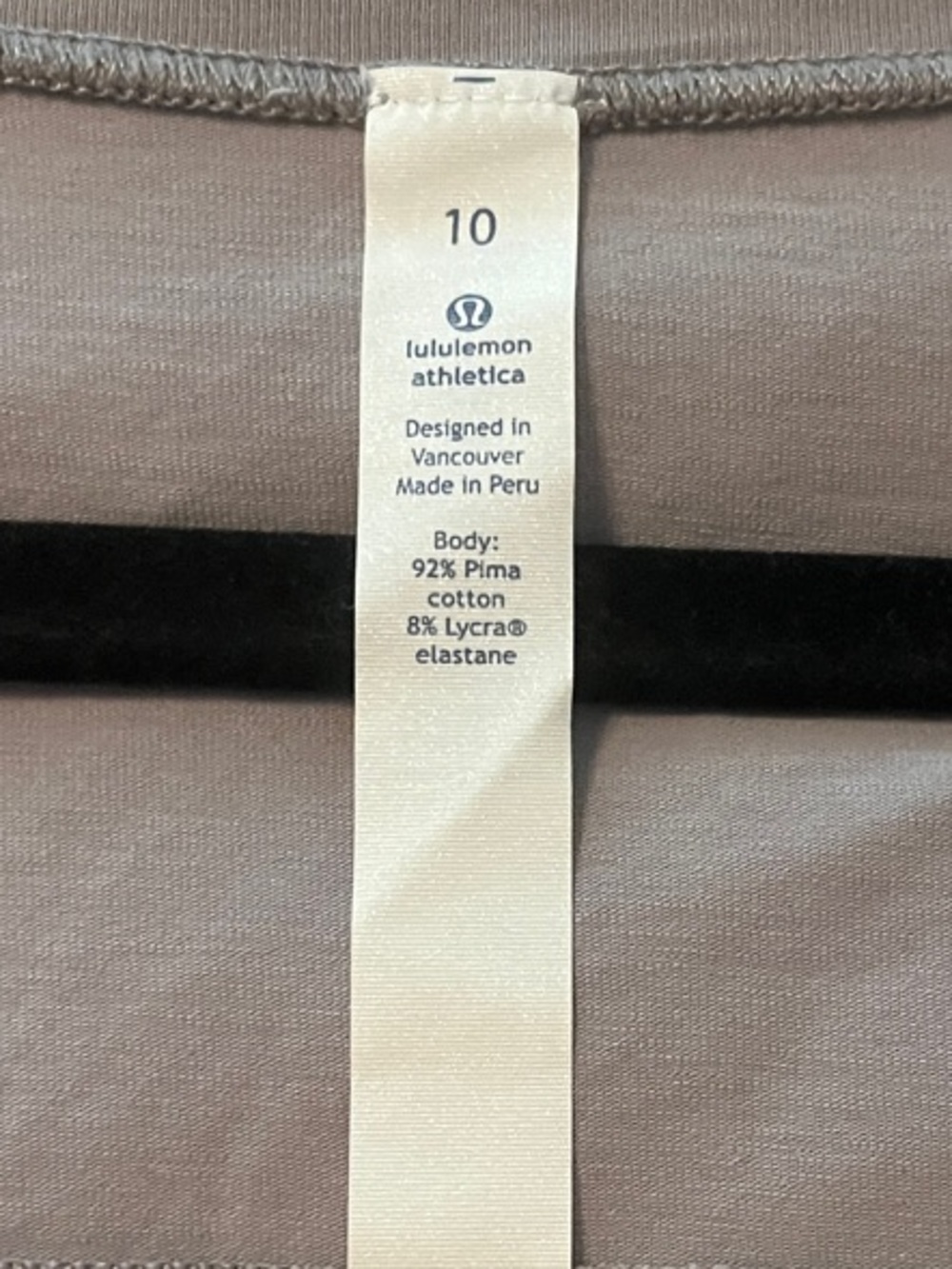 lululemon Athletica:  Light Taupe/gray Short Sleeve Scoop Neck Tee - Picture 2 of 2